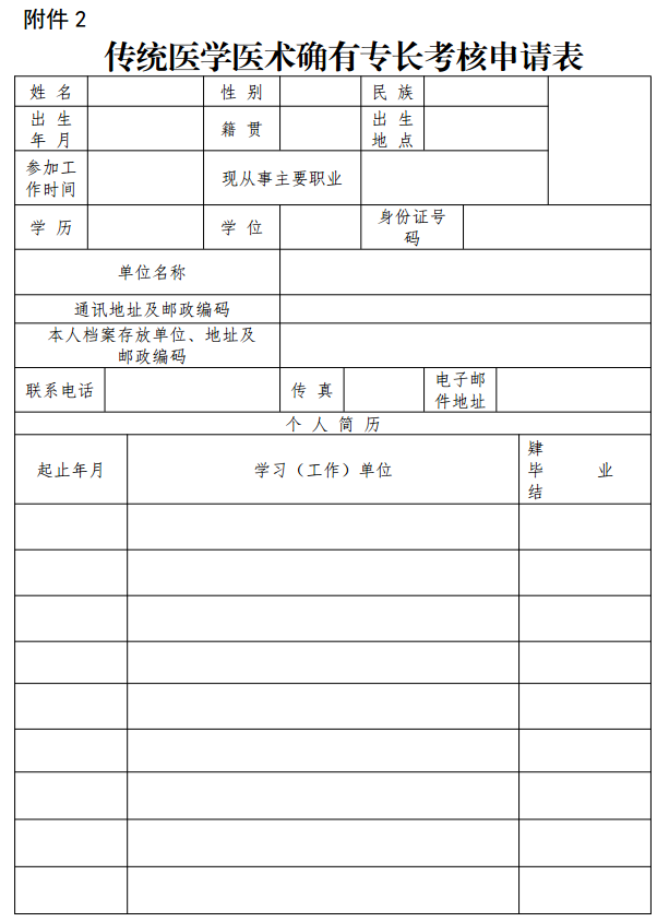 2017年四川省涼山彝族自治州傳統(tǒng)醫(yī)學師承和確有專長考核申請表