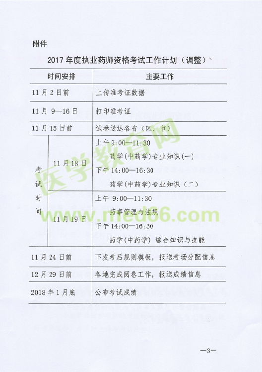 【緊急通知】2017年執(zhí)業(yè)藥師考試時間推遲至11月18、19日