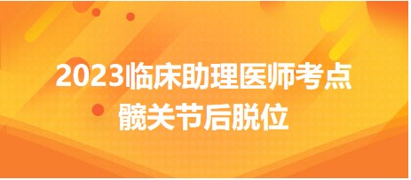 2023臨床助理醫(yī)師考點(diǎn)髖關(guān)節(jié)后脫位