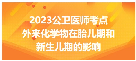 2023公衛(wèi)醫(yī)師考點(diǎn)-外來(lái)化學(xué)物胎兒期影響