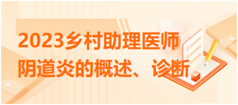 2023鄉(xiāng)村助理醫(yī)師陰道炎的概述、診斷