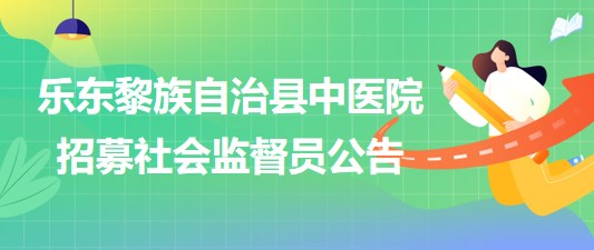 海南省樂東黎族自治縣中醫(yī)院招募社會監(jiān)督員公告