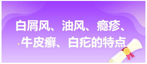 白屑風(fēng)、油風(fēng)、癮疹、牛皮癬、白疕的特點(diǎn)