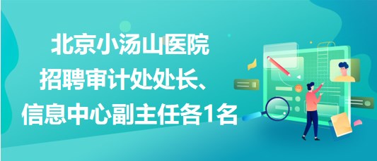 北京小湯山醫(yī)院2023年招聘審計(jì)處處長、信息中心副主任各1名