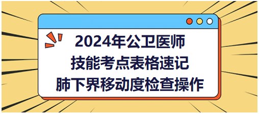 肺下界移動度檢查操作